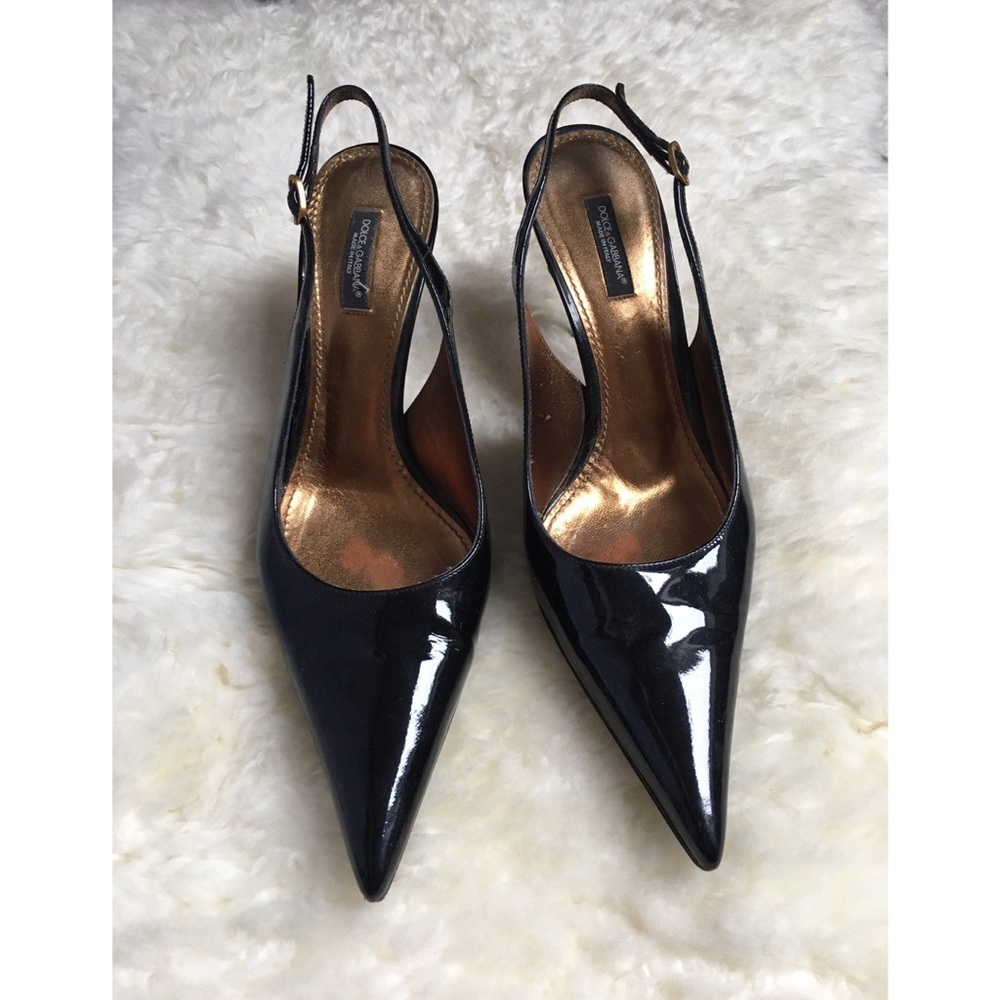 Dolce and Gabbana patent leather heels.